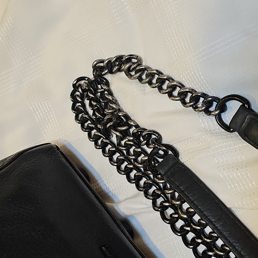 Rebecca Minkoff Black Leather Crossbody Bag Good Condition - Picture 4 of 12